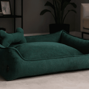 Legowisko dla psa Classic Cord - butelkowa zieleń